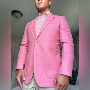 Slim Fit Wool Hopsack Patch Pocket Sport Coat